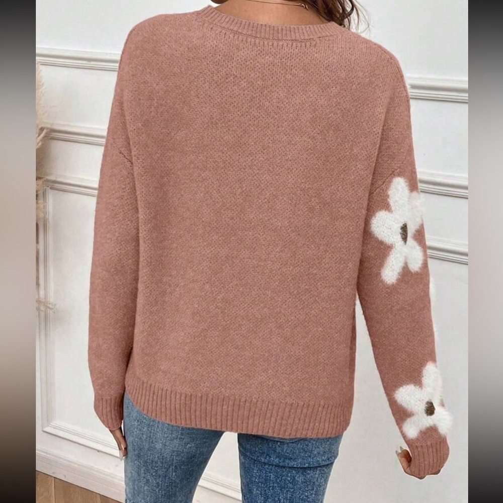 Mauve Daisy SOFT Sweater - Picture 3 of 3